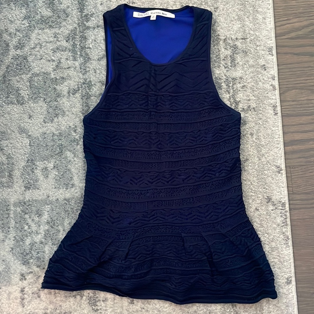 Rachel Roy blue peplum top